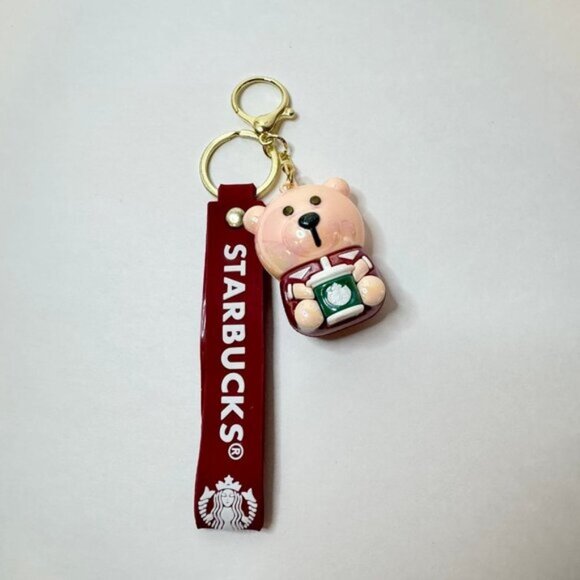 Starbucks Bear Brown Keychain - Picture 1 of 5
